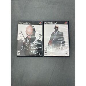 Hitman 2 Silent Assassin & Hitman Contracts PS2 Bundle Black Label